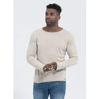 Key Largo Langarmshirt Cheese vintage Look uni Basic MLS00033 Rundhalsauschnitt unifarben langarm slim fit