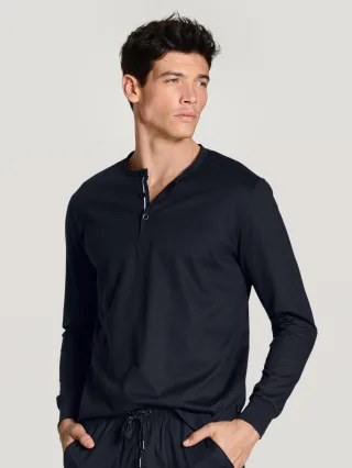 CALIDA - MEN Shirt long-sleeve dark sapphire - Gr. - XL