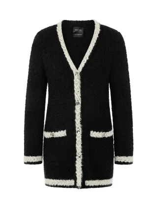 Marc Cain Collections - Bouclé-Cardigan Knitted in Germany black new - Gr. - 36