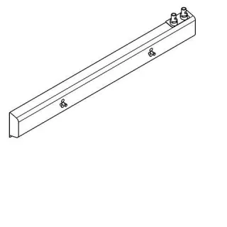 KWC Aquarotter Armatureneinheit, Edst., W.-Mont., 2 Waschplätze, 1400 mm, Wasser ob. re, 2030071650 2030071650
