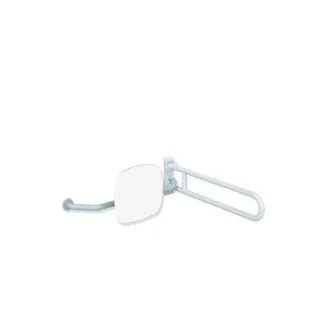 Hewi 801 Rückenstütze 801.51.9271L86 Wandabstand 230mm, rechts, Lehne signalweiß, sand