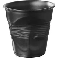 REVOL Cappuccinotasse Knickbecher Tasse Cappuccino mattschwarz 180ml, Porzellan