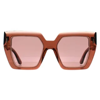Calvin Klein Square Womens Transparent Dunkelbraun Burgund CK23502S