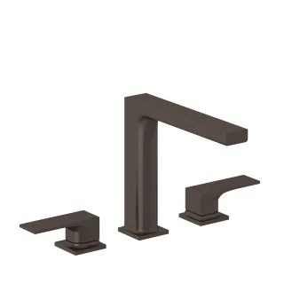 KLUDI-DECUS 3-Loch Waschtischmischer mit Push-Open Ventil Brushed Gunmetal 54393N275