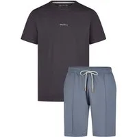 Phil & Co. Shorty Relaxed Style (Set, 2 tlg., 2-teilig) Herren Schlafanzug Pyjama kurz Baumwolle Kurzarm