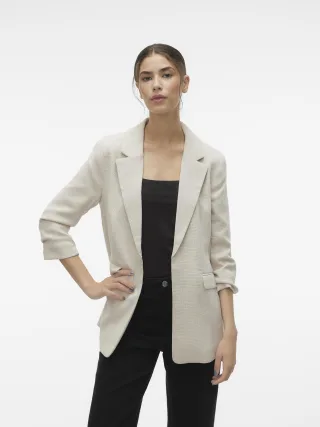 VERO MODA - VMFRIDA 3/4 REGULAR BLAZER NOOS Oatmeal - Gr. - 40