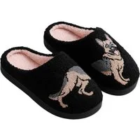 Corimori mit netten Motiven, Gr. 34-44, Antirutsch & bequem Plüsch Hausschuhe (Packung, Geschenk) Schäferhund Pantoffeln für Kinder und Erwachsene, EU Größe 36-37