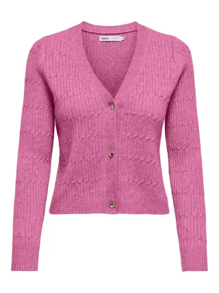 ONLY - ONLKATIA LS VNECK CARDI KNT NOOS Wild Orchid - Gr. - XL