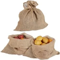 relaxdays Gartensack Jutesack 3er Set