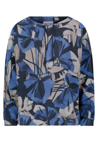 betty barclay - so cosy - - Sweatshirt blau/beige - Gr. - 36