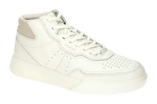 Ecco 53982452292 Street Court High-Top Herrenschuhe Wei? - Gepolstertes Texti...