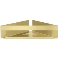 WENKO Badorganizer Turbo-Loc® Eckablage Genova, Wandregal aus hochwertigem Edelstahl, Befestigen ohne Bohren