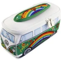 VW Collection by BRISA Kulturbeutel Volkswagen Neopren Schminktasche, Reisebeutel, funktionale Kosmetiktasche im T1 Bulli Bus Design, 23x11x8 cm