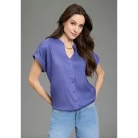 Boysen's Hemdbluse im Oversized-Style mit Ballonsaum