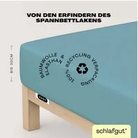 Schlafgut Spannbettlaken EASY JERSEY ELASTHAN Bettlaken, 170 g/m², 95% Baumwolle, 5% Elasthan, Jersey, Gummizug: rundum, (1 Stück), Spannbettlaken bis 30 cm Höhe, bügelfrei, pflegeleicht, perfekter Sitz