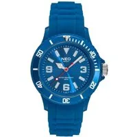 Neo Watch Quarzuhr Damenuhr Herrenuhr unisex blau NICE-1 Armbanduhr Modell N1-013, Mineralglas, Damen Herren Uhr, blaues Gehäuse, blaues Armband