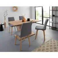 Home affaire 4-Fußstuhl Brest (Set, 2 St), Sitz und Rücken gepolstert, Rautensteppung im Rueckenlehne