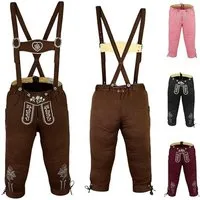 German Wear Trachtenhose GW121 Damen Trachten Jeans Hose mit Hosenträgern