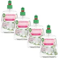 Air Wick Raumduft Active Fresh Nachfüller Jasminblüte 4 x 228ml (Spar-Pack, 4-St., automatisches Duftspray), aerosolfrei