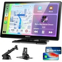 ESSGOO 9'' Tragbarer CarPlay Android Auto Wireless Display Autoradio Display Navigationsgerät (Kabellos Apple Carplay /Android Auto Auflösung: 1024*600)