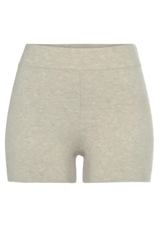 LASCANA - Elbsand LM Knit Shorts light grey m - Gr. - 46