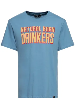 King Kerosin Herren Print T-Shirt Natural Born Drinkers