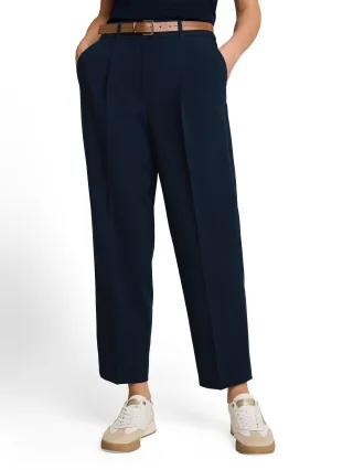 Tom Tailor - Loose Fit Barrel Hose mit Gürtel sky captain blue - Gr. - 28