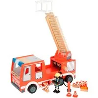 Small Foot Spielzeug-Feuerwehr Feuerwehrauto für Biegepuppen
