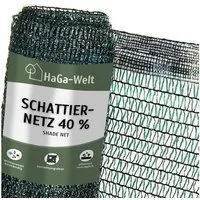 HaGa Schutznetz SCHATTIERNETZ 40% 1m x 5m Sonnenschutznetz, BxL: 1x5 m, (Gewebegewicht ca. 42 g/m², 40 % Schattierwirkung, Hohe), Sichtschutznetz, Abdecknetz, Multifunktionelles UV-stabilisiertes