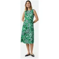 comma Midikleid Kleid Tailliertes Midikleid mit All-over-Print