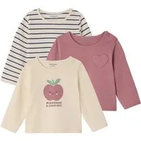 vertbaudet Langarmshirt Baby Shirts BASIC 3er-Pack