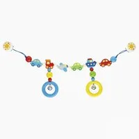 goki Kinderwagenkette Kinderwagenkette Fahrzeuge (packung, 1-tlg., set), Autos und leise Glocken für erste kleine Entdeckungsfahrten