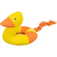 TRIXIE Wasserspielzeug Aqua Toy Ente am Seil - diverse - 20 cm/36 cm, Polyester, Stoff