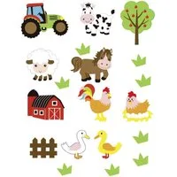 Glorex Moosgummi Glorex Moosgummi Sticker Bauernhof selbstklebend