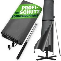 Kingsleeve Sonnenschirm-Schutzhülle (1-St), bis Ø 350 cm mit Stab Winterfest Wasserabweisend Wetterfest Robust