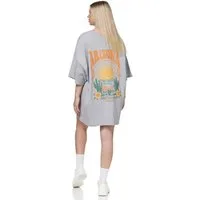 Worldclassca T-Shirt Worldclassca Oversized Print ARIZONA T-Shirt lang Sommer Oberteil Baumwolle