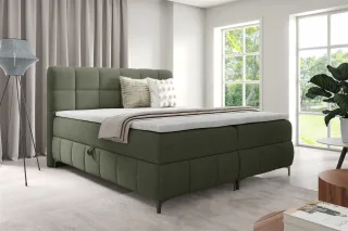Boxspringbett Schlafzimmerbett SOPHIE 180x200cm Stoff Aragon Olivgrün