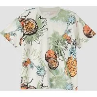 s.Oliver Kurzarmshirt T-Shirt Oversize T-Shirt mit All-over-Print
