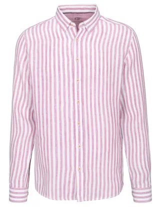COMMANDER Finest Clothing - Hemd 1/1 Arm,Hidden B.D. mauve - Gr. - XL
