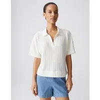 OPUS Poloshirt Sepoko aus weicher Webware mit Strickoptik Seitenschlitze sorgen für angenehme Bewegungsfreiheit