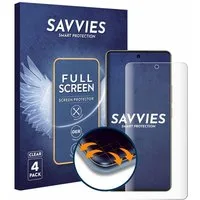 Savvies Displayschutzfolie Fullscreen Schutzfolie für realme 16 Pro Plus, 4 Stück, Displayschutz Folie Fullcover Klar Transparent