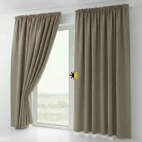 Beautex Verdunkelungsvorhang 2er Set mit U-Band, Blackout Vorhang Gardine abdunkelnd (2 St), Kräuselband, verdunkelnd, 2er Set, wärmeisolierend, blickdicht, waschbar, Farbwahl