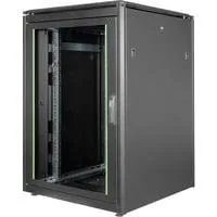 Netzwerkschrank Unique Serie - 800x800 mm (BxT), IT-Schrank schwarz, 22 Höheneinheiten