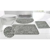 OTTO home Badematte Sanremo Standard, Badvorleger, Badezimmer Teppich, sehr weich, Höhe 30 mm, rutschhemmend beschichtet, schnell trocknend, fußbodenheizungsgeeignet, Polyester, rechteckig, Badteppich, unifarben, rechteckig, rund & als 3-tlg. Set erh