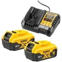 Starter-Set Akku-Kit DCB1104P2, 18Volt, Ladegerät gelb/schwarz, 2x Li-Ionen Akku 5,0Ah