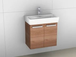 Artiqua 413 Waschtischunterschrank für Renova Compact 226160 Sanremo Eiche quer NB, 413-WU2T-K122-71 413-WU2T-K122-7144-428