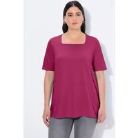 Ulla Popken T-Shirt T-Shirt A-Linie Carré-Ausschnitt Halbarm