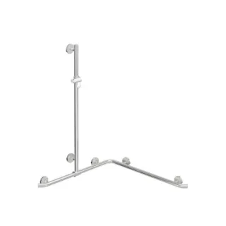 Hewi Warm Touch Duschhandlauf 950.35.31051 signalweiß, 1100 x 762 x 762 mm, mit verschiebbarer Brausestange