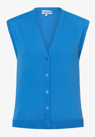 MORE & MORE - Strickweste blau - Gr. - 44