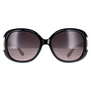 Salvatore Ferragamo Oval Womens Schwarz Taupe Braun Gradient SF668